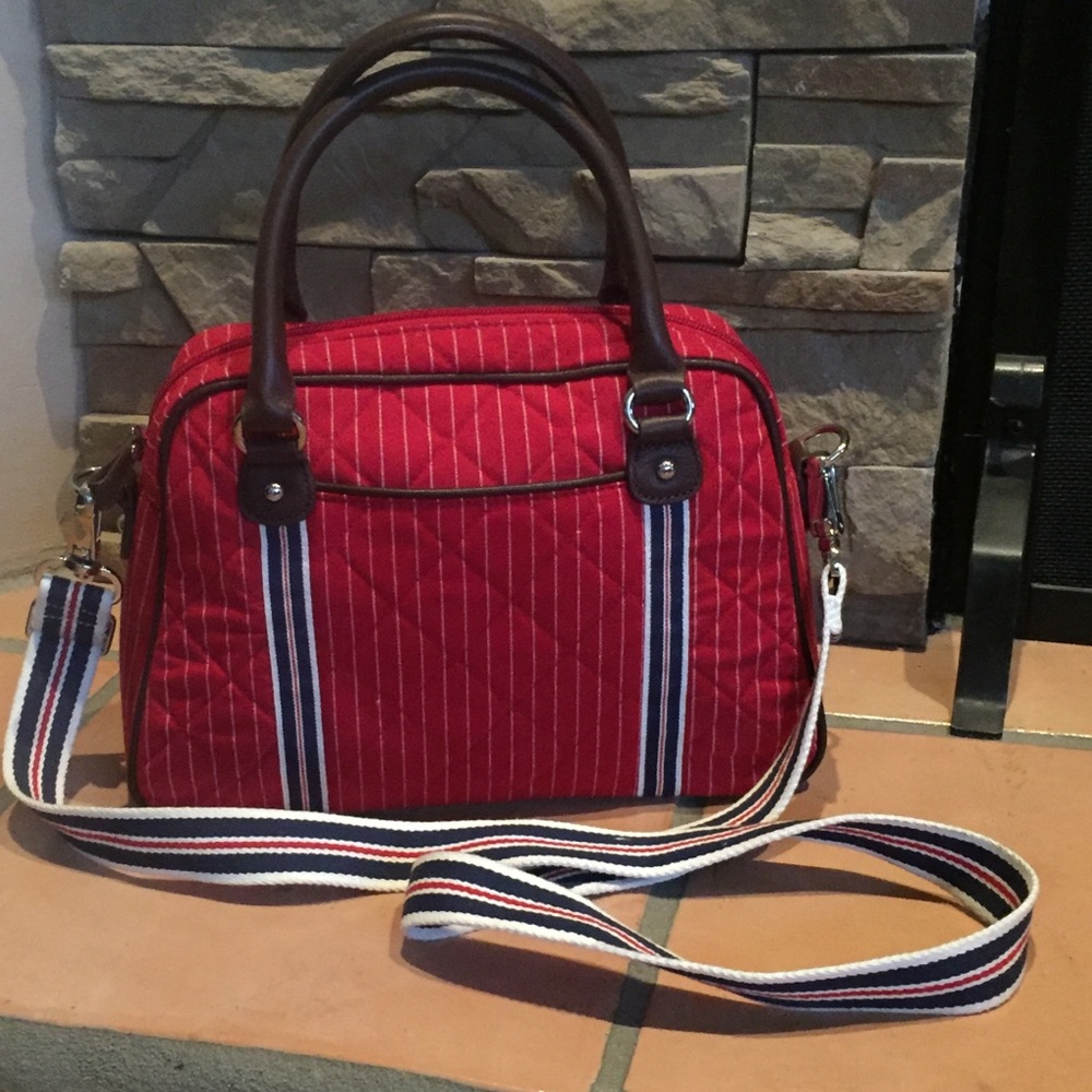 Vera Bradley Seaport Stripe Bowler Handbag